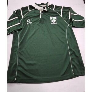 Live For Rugby Ireland‎ Jersey Green Mens XL Short Sleeve Embroidered Mesh Shirt